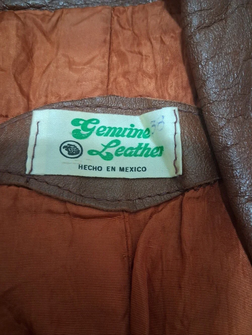 Women's Or Unisex Vintage 1970s Genuine Leather Jacket - Picture 2 of 8
